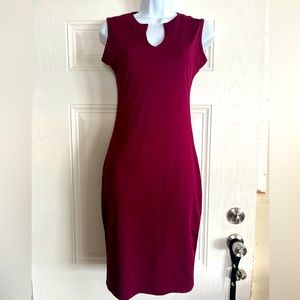Maroon dress, size small stretchy, and with short sleeves